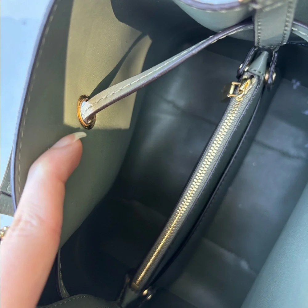 Michael Kors Sage Green Leather Shoulder Bag - Picture 3 of 3